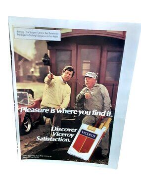 Vintage 1984 Viceroy Cigarette Print Ad Discover Satisfaction